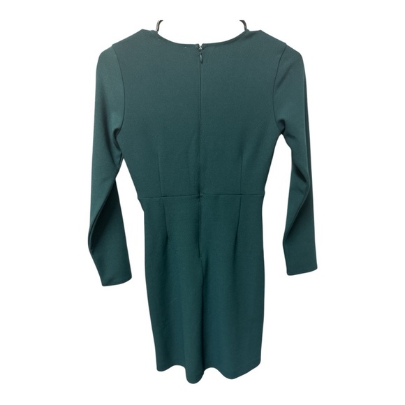 NWT Abercrombie & Fitch Hunter Green Long Sleeve O-Ring Stretch Mini Dress XSP - Picture 9 of 9